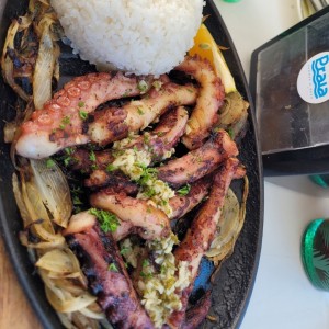 Pulpo a la braza muy recomendado