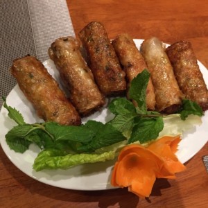 rollos de vegetales con puerco