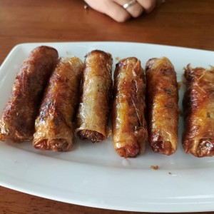 rollo frito de primavera de puerco