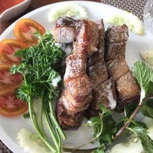 costillas de cerdo con salsa de coco