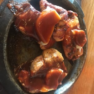 medallones de cerdo bbq