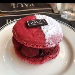 giant macarron de frambuesa