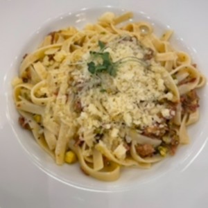 fettuccine con pistacho