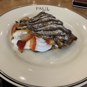 Crepe fresa con chocolate