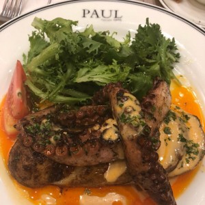 Pulpo al Grill con papa al horno y ensalada. ? Exquisito!