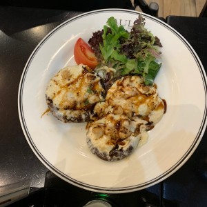 Portobello gratinados.