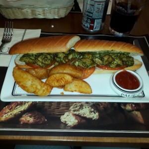 pesto y pollo
