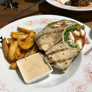 Wrap de pollo thai