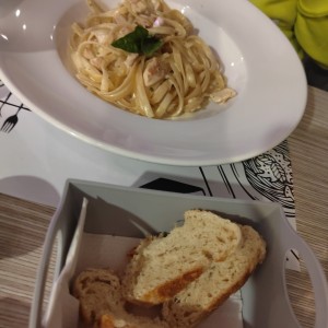 Pasta Alfredo en pollo