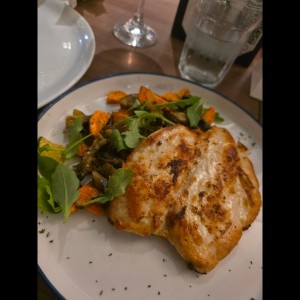pollo a la plancha y vegetales salteados 