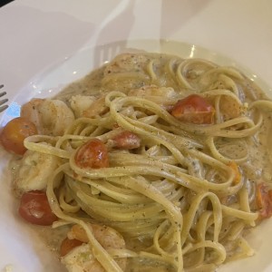 Pasta con camarones