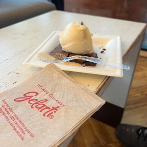Gelato con brownie