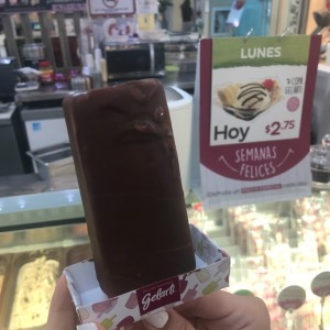 Paleta de Banana Crunch cubierta de Chocolate