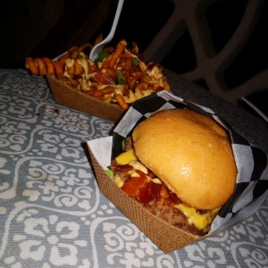 anti sencilla con bacon y antifries