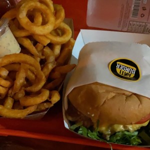 hamburguesa sencilla de queso