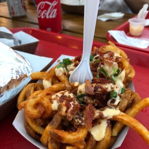 papas fritas con Bacon