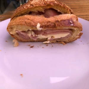 jamon y queso crema