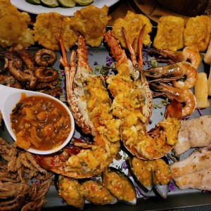 Bandeja de langostinos