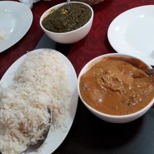 Butter chicken & Palak Paneer
