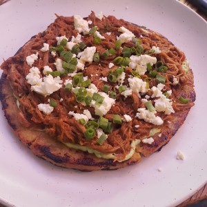 Pizza de platano con Carne