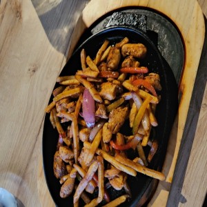 pollo vegetales