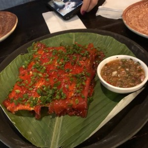 caroaccio de atun con yuca