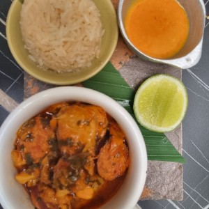 mondongo con arroz con coco