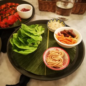 Wrap de lechuga mantequilla de mani