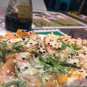 pizza sushi