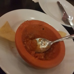 salsa and chips.