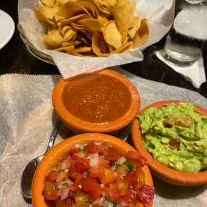 Totopos, Salsa y Guacamole