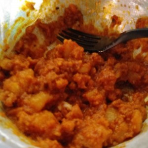 papas con chorizos