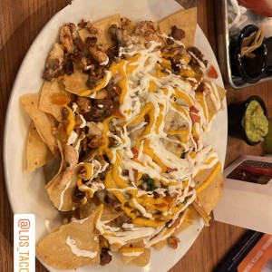 Nachos con dos carnes