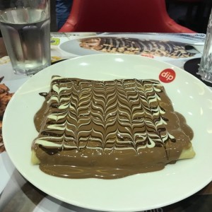 crepe relleno de brownie