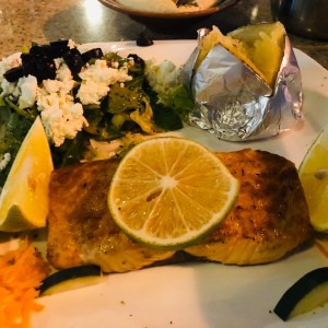 Grilled salmon