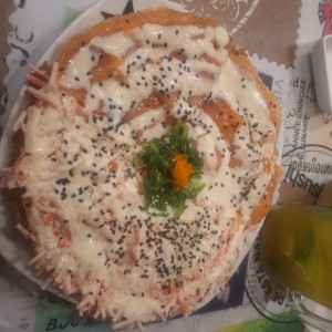 Tentadoras Entradas - Pizza de Cangrejo