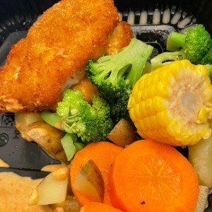 pollo y vegetales