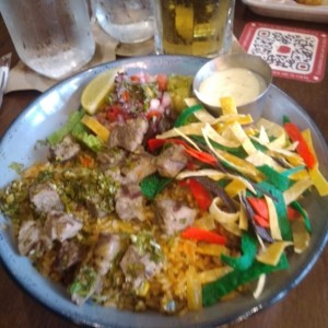 arroz sirloin fajitas