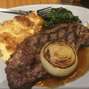 sirloin con Cebolla caramelizada