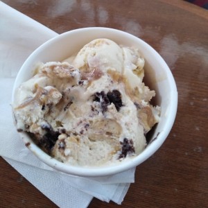 banana, chocolate y brownie
