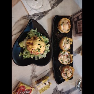 Paracanos rellenos mariscos mixtos