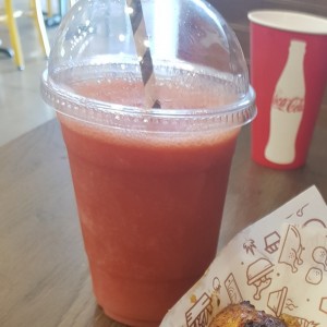 batido de fresa con yogurt