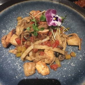 Parmesan seafood pasta