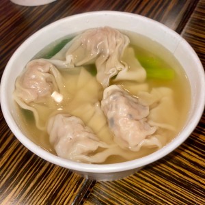 Sopa de wanton y fideos