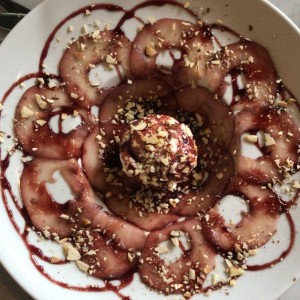 carpaccio de peras...