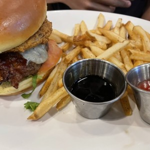 Whiskey glazed Hamburger