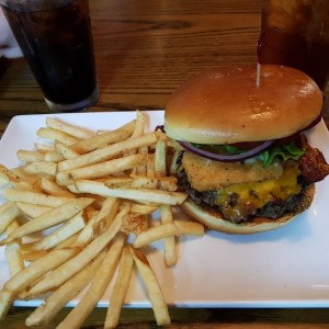 hamburguesa con queso apanado