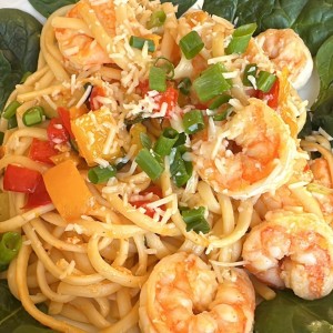 Shrimp linguini pasta