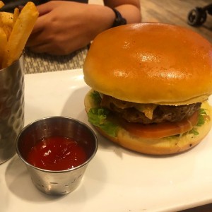 Mushroom, onions swiss burger 