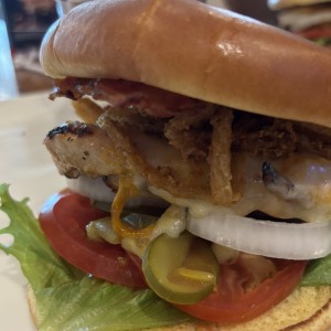 FRIDAYS SIGNATURE WHISKEY-GLAZED CHICKEN SANDWICH